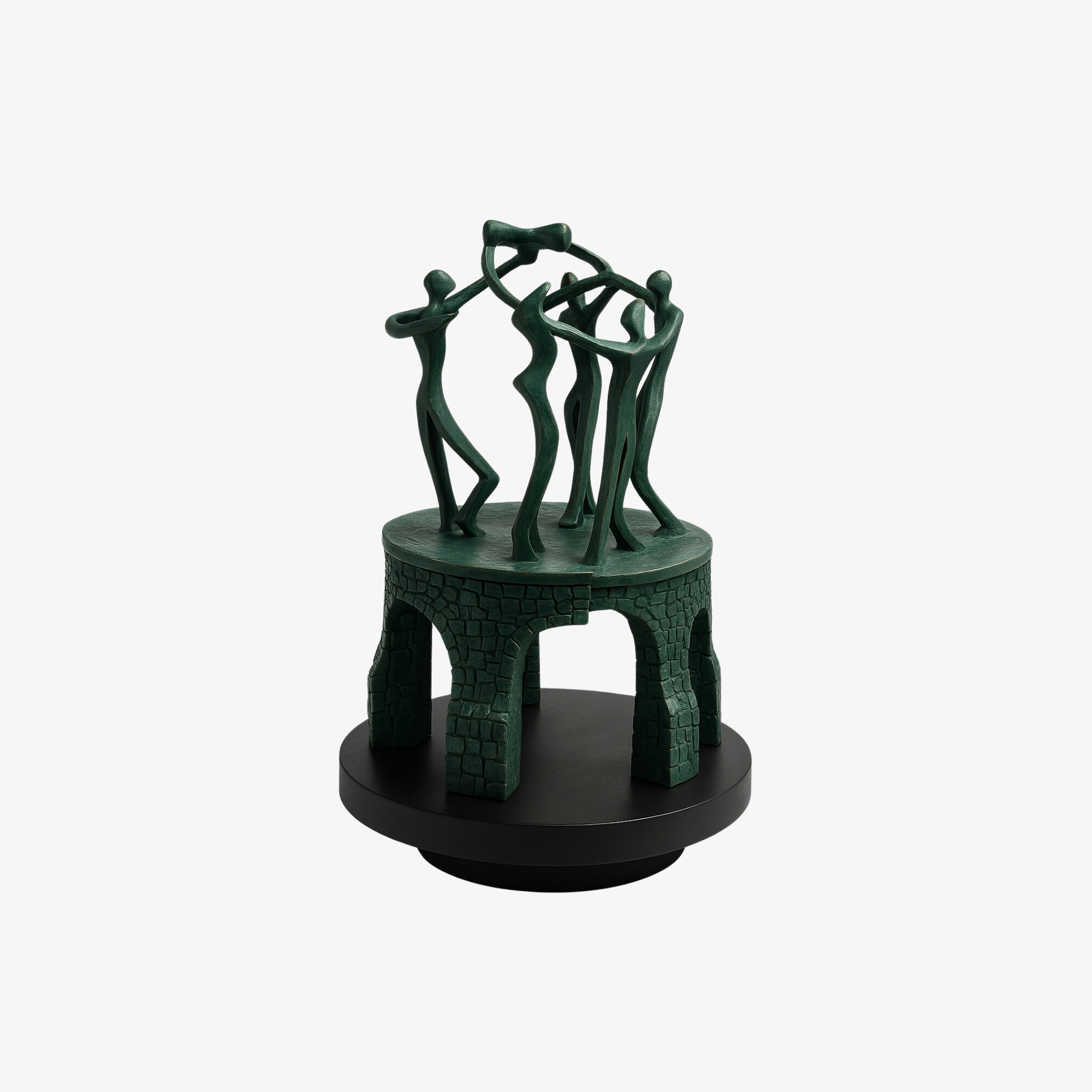 Trofeo de celebración deportiva en equipo