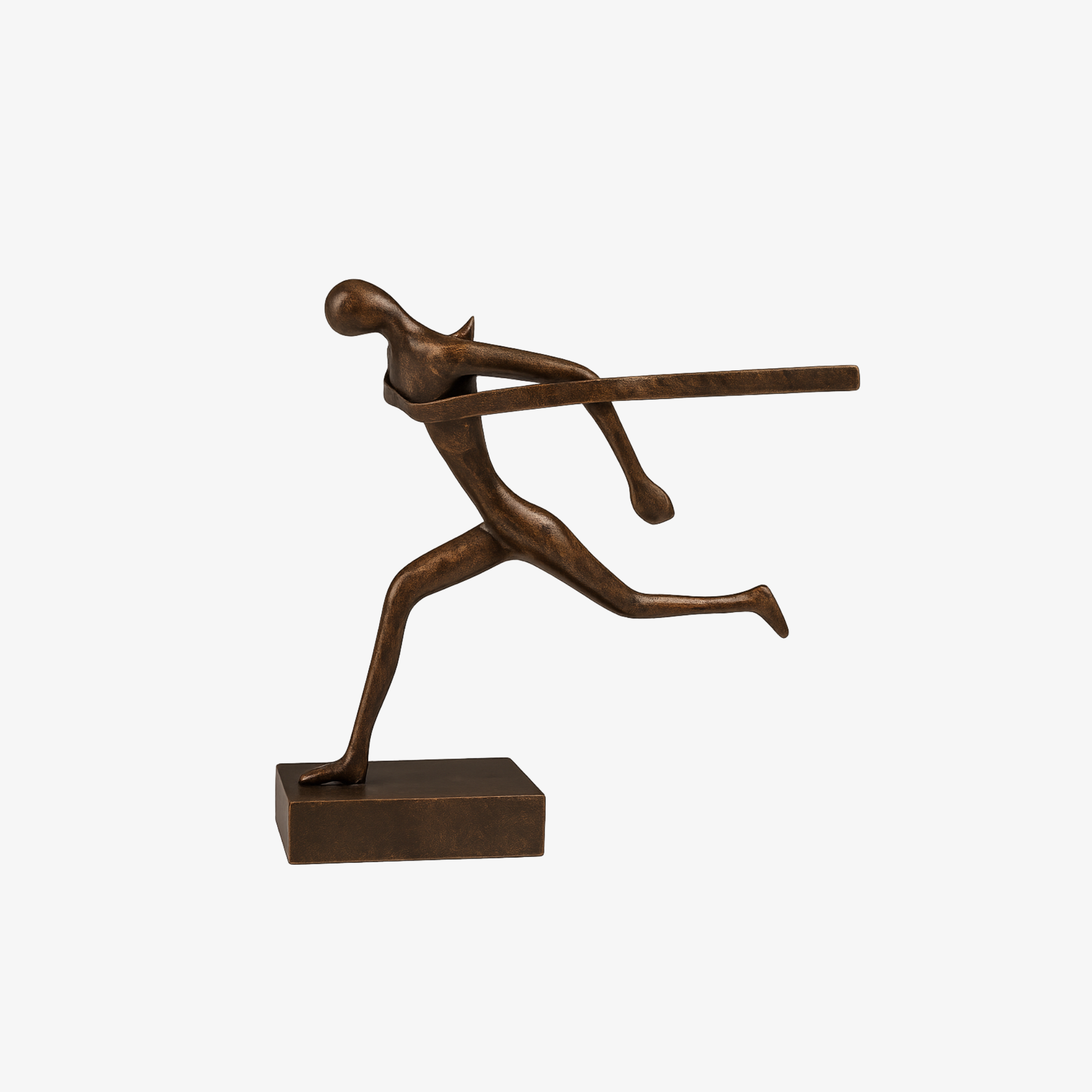 Figura dinámica corriendo en bronce