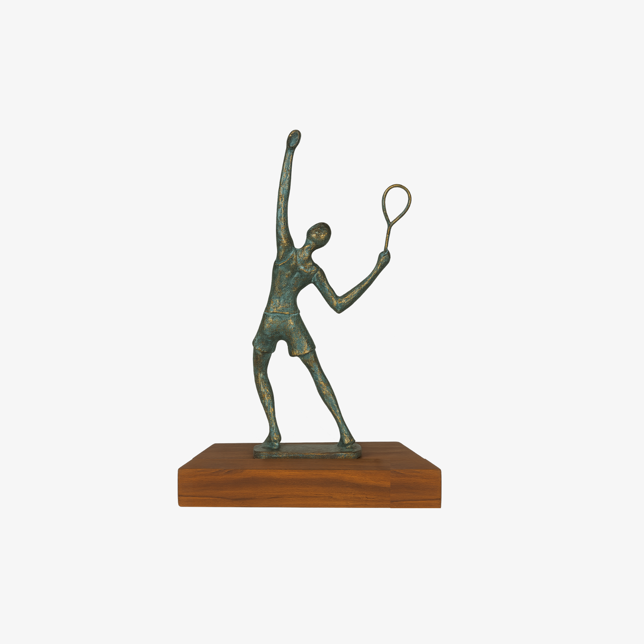 Jugador de tenis en acción - trofeo dinámico